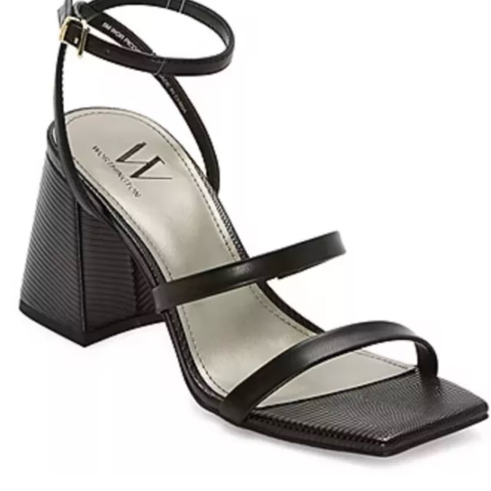 Worthington Black Strappy Heels by INC International Concepts